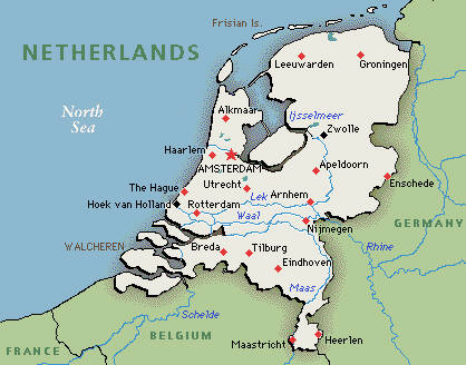 Map of Netherlands